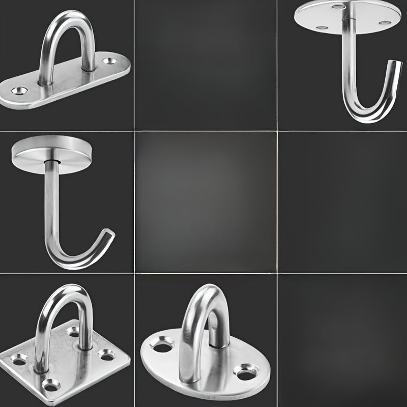 Stainless Steel Ceiling Hook for Projector Screens and Plants Heavy Duty Rotating Wall Mount No Drill Installation