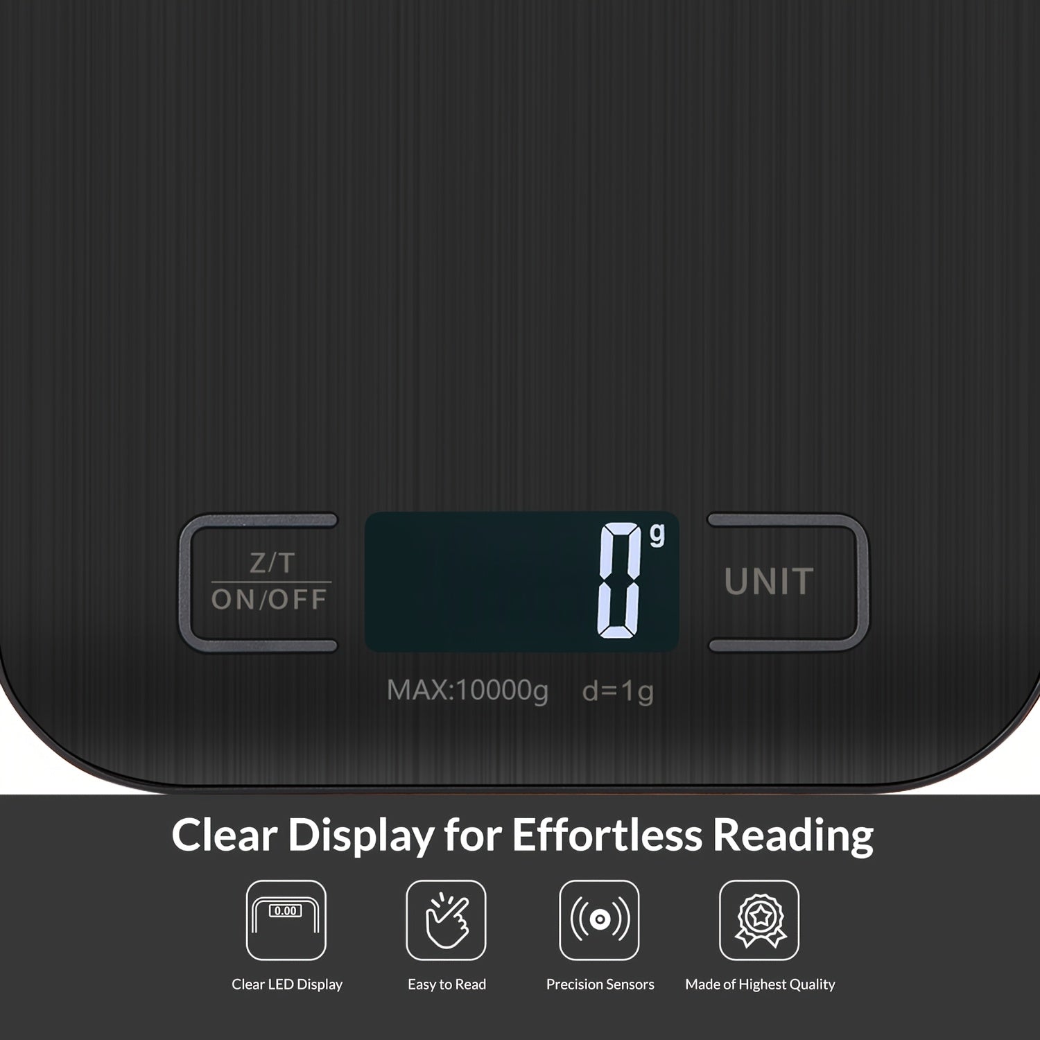 Digital Kitchen Scale 22lb/50kg with LCD Display, Lightweight Plastic, for Baking and Cooking