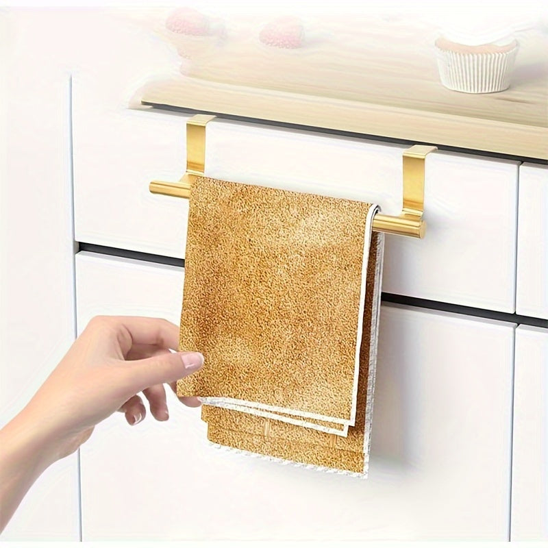 Stainless Steel Towel Bar Wall Mount Rust-Resistant Bathroom Door Cabinet Rack