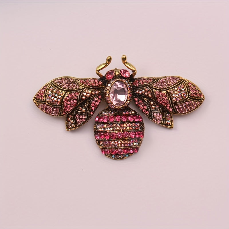 Модная кристальная брошь в виде пчелы с блестящими стразами - стильная заколка для поднятия настроения