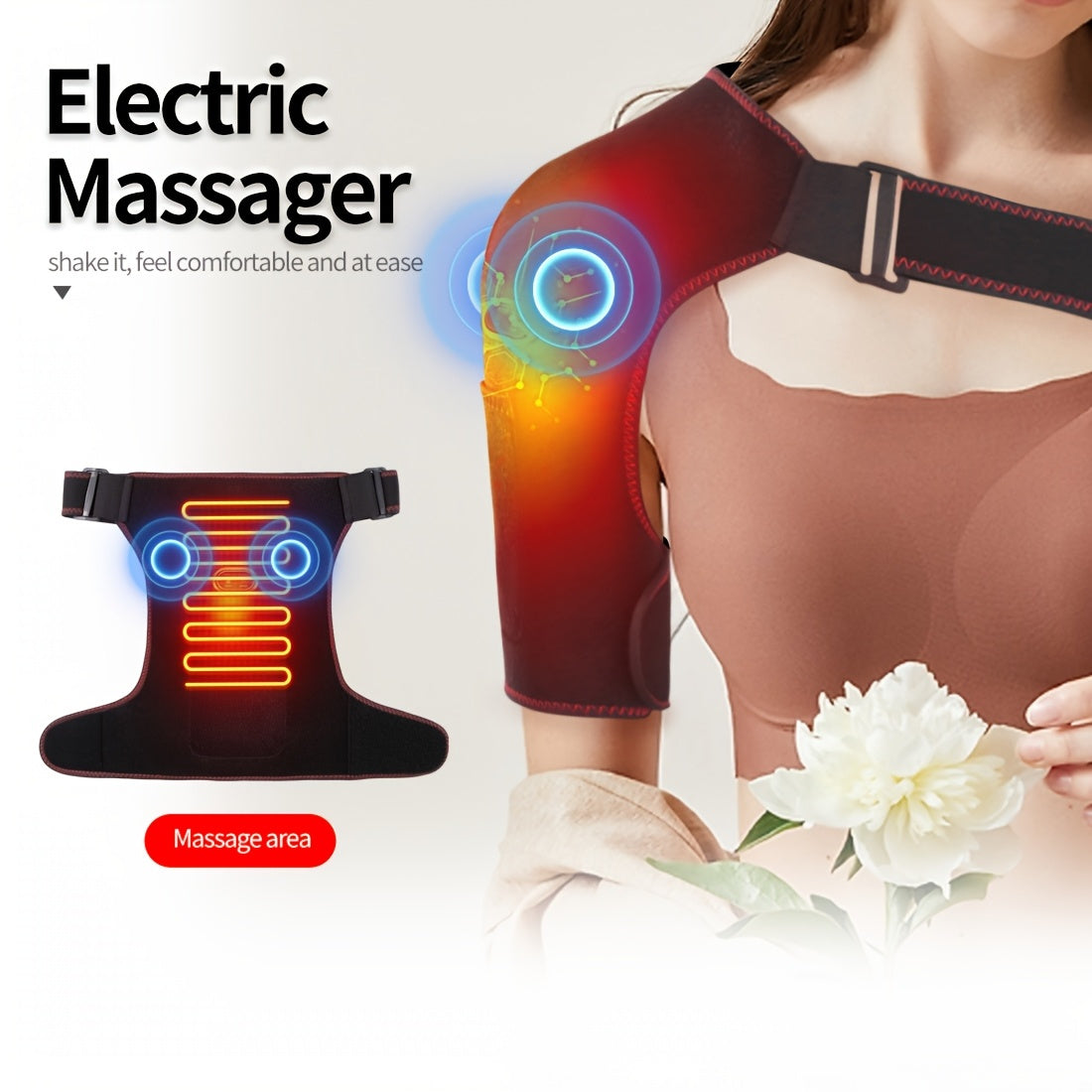 USB Heated Clothing for Shoulder with 3 Temperature Settings and Large Heating Area