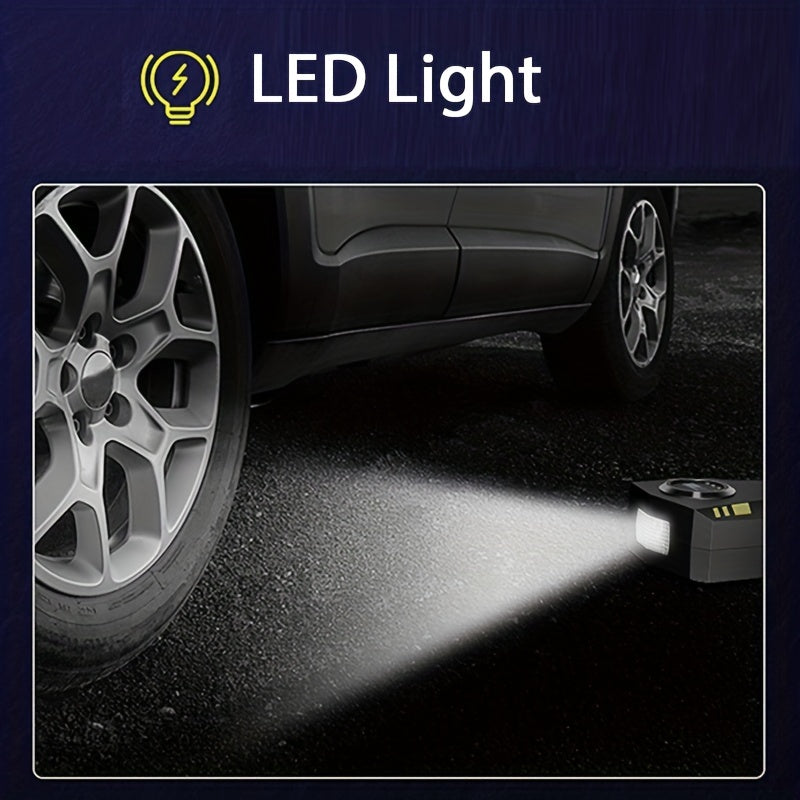 Portable 12V Car Tire Inflator with Digital Display and Multi-Function