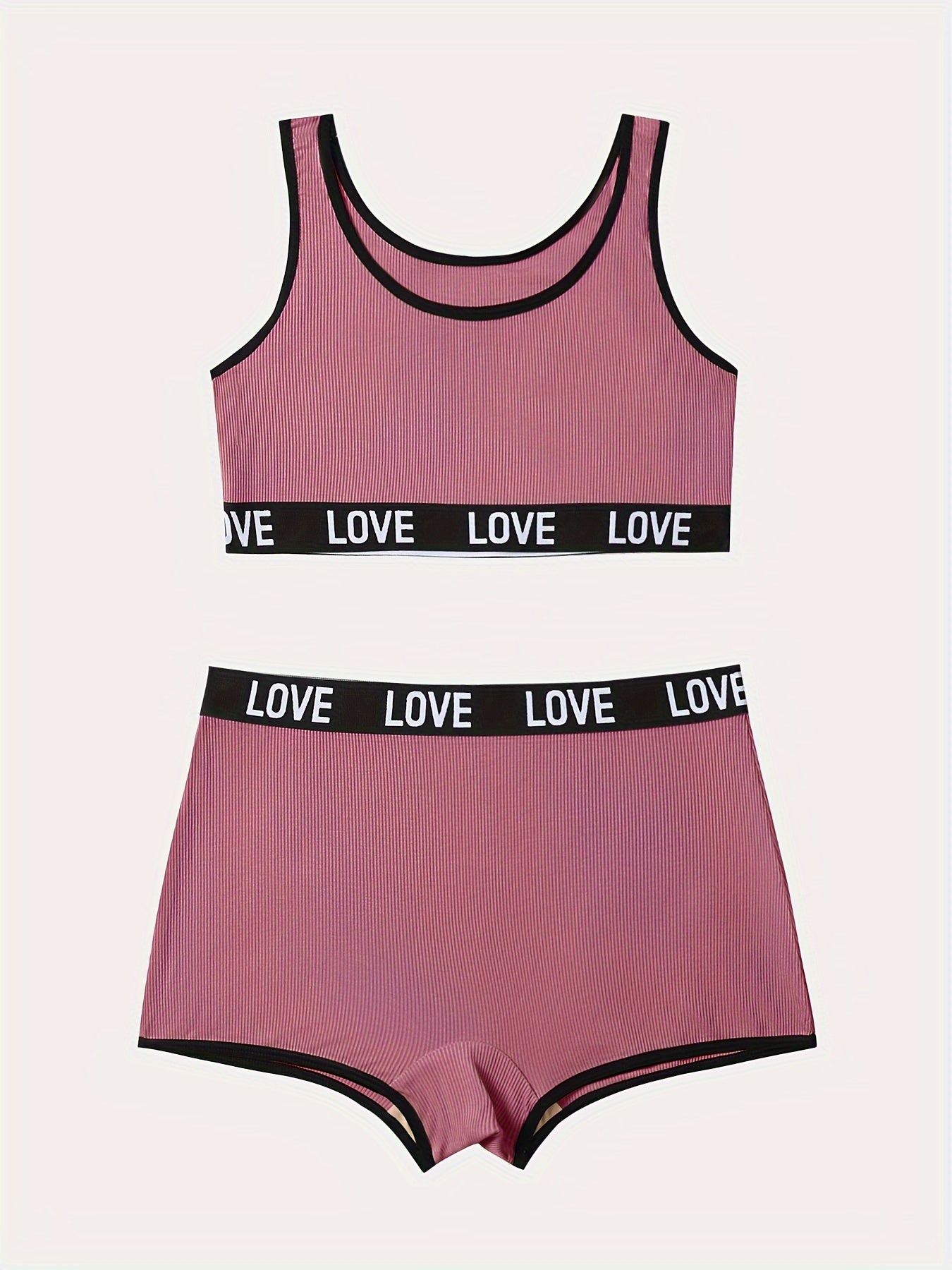 Conjunto de lencería de sujetador deportivo sin costuras y pantalones cortos de cintura alta para mujer