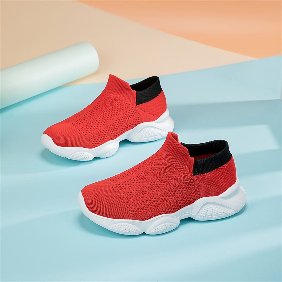 Boys Slip-On Sock Shoes Non-Slip Soft Sole All-Season Casual Sneakers