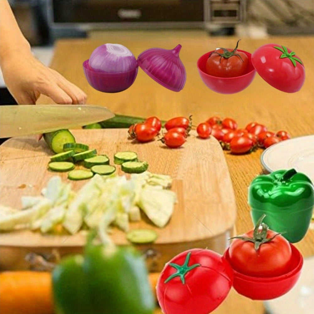 Set of 3 Reusable Plastic Food Storage Containers with Flip-Top Lids for Fruits and Vegetables