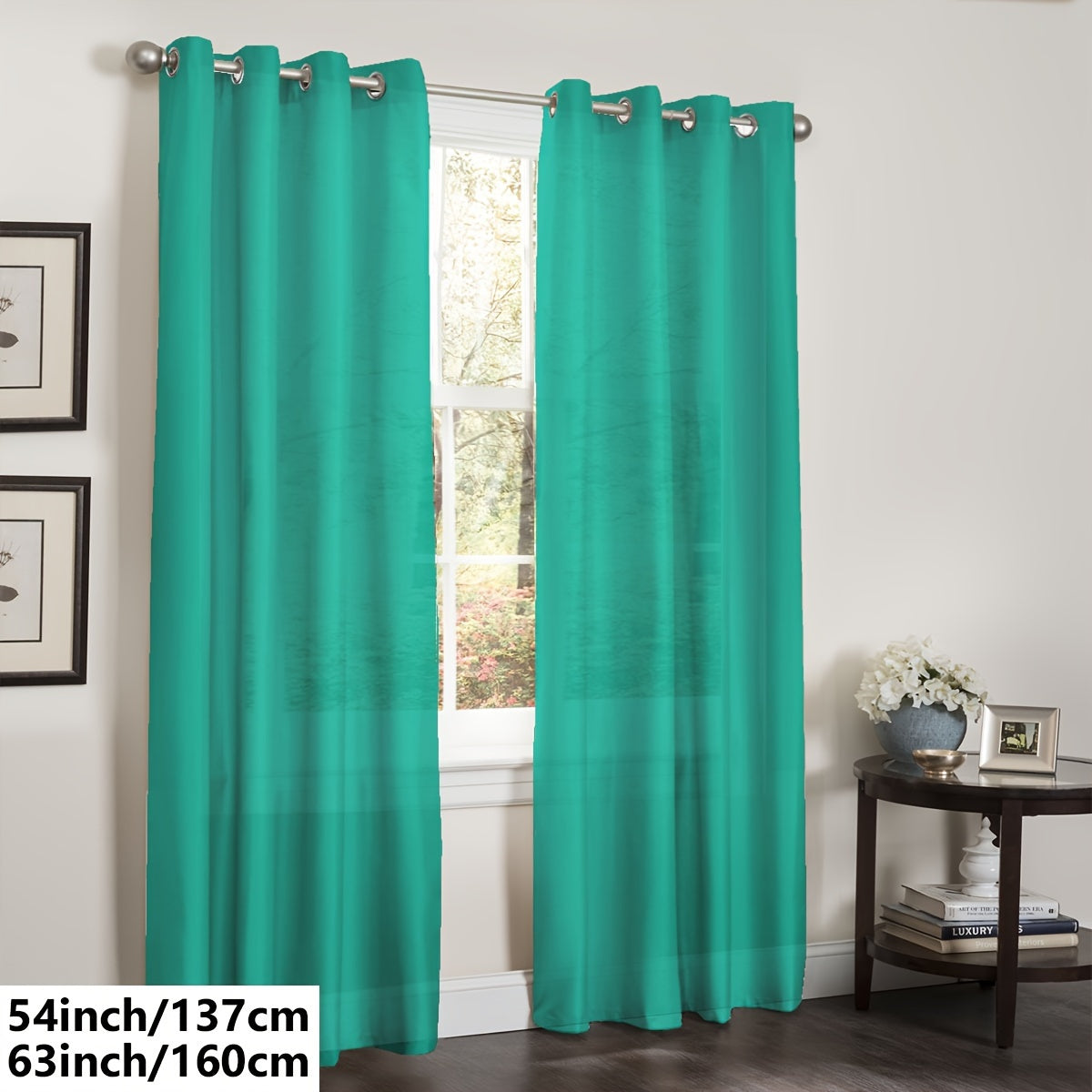Imitation Silk Rope Curtain for Bedroom and Living Room Single Panel