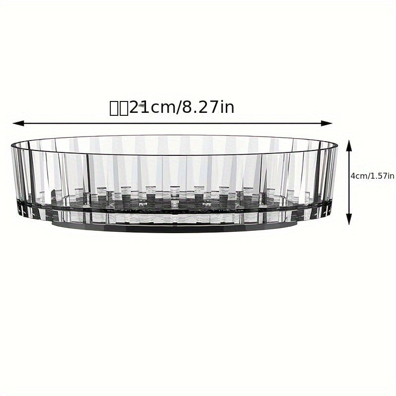 Transparent Plastic Lazy Susan Turntable Organizer for Condiments and Seasonings