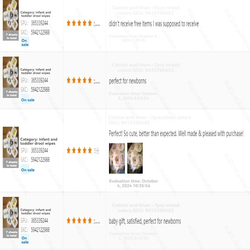 Baby Bibs for Kids White Durable Easy-to-Clean with Secure Tie Closure