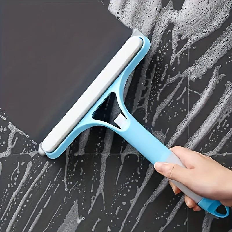 Glass Cleaning Tool Set with Spray Bottle Double-Sided Brush Scraper for Mirrors Windows