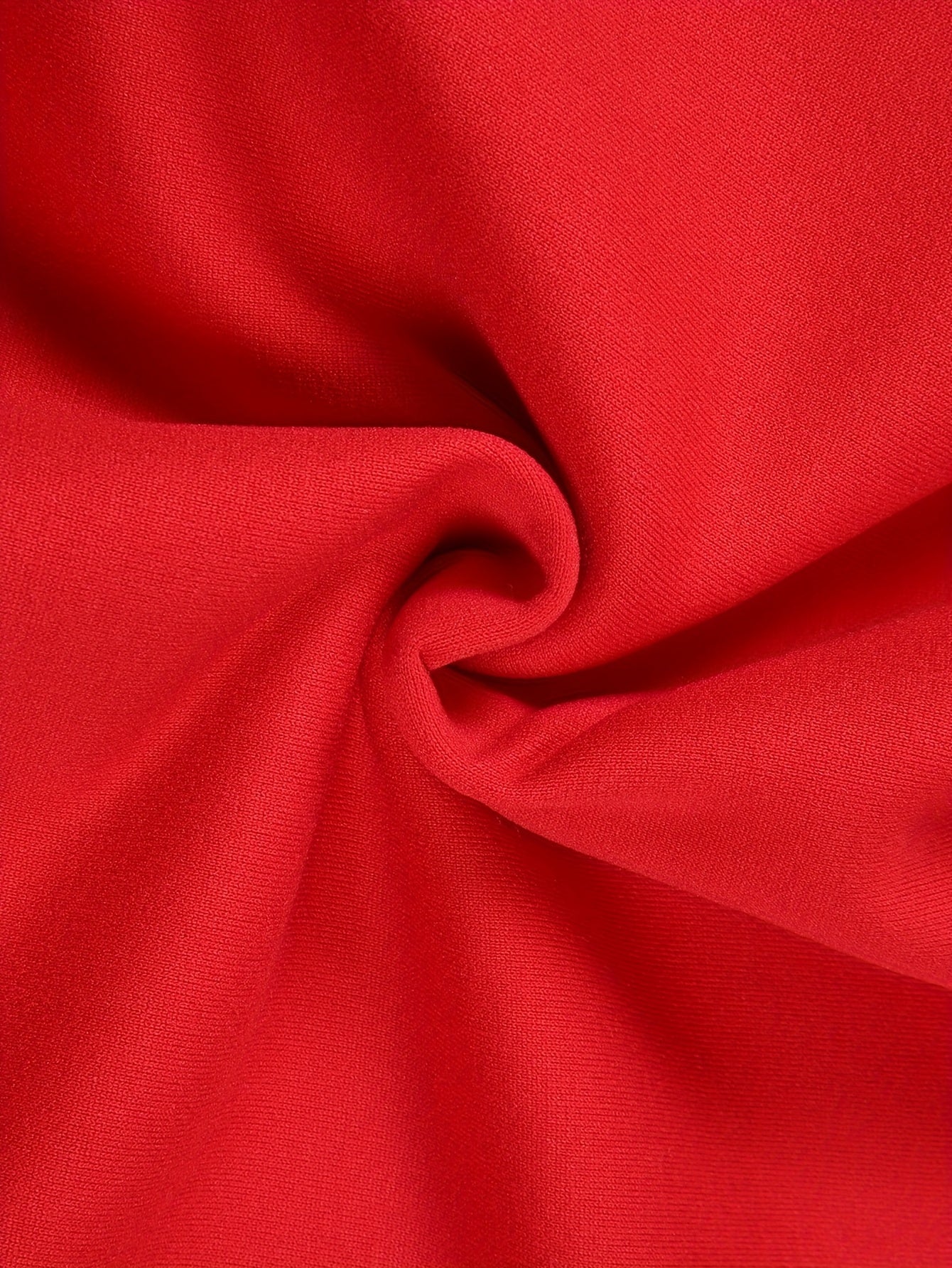 Girls Graphic Hoodie Red Casual Zipper Sweatshirt with Ruffled Hem