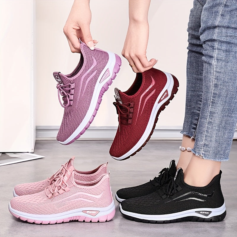 Women's Sports Shoes Breathable Lightweight Casual Athletic Pink Black Red White