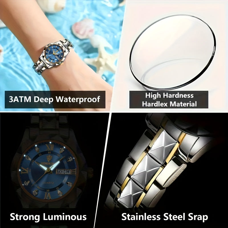 Women's Casual Luxury Quartz Watch with Leather Strap