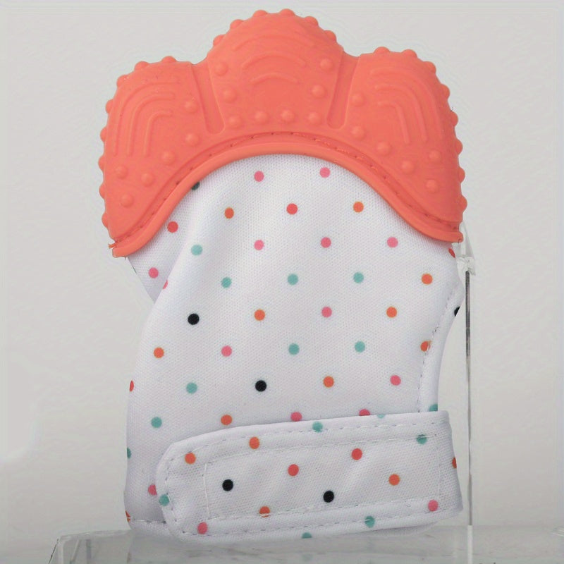 Guante de silicona transpirable con juguete de dentición para bebés de 0+ con colores mezclados