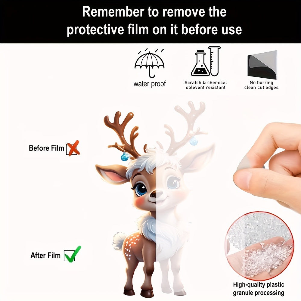 9 shirin akrilik kiyikcha bezaklari, chiroqlar bilan, Rojdestvo daraxti, Xellouin, avtomobil ichki bezaklari uchun