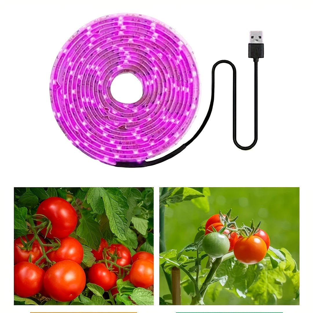 Flexible LED Grow Light Strips for Indoor Plants 4.88m USB Full Spectrum