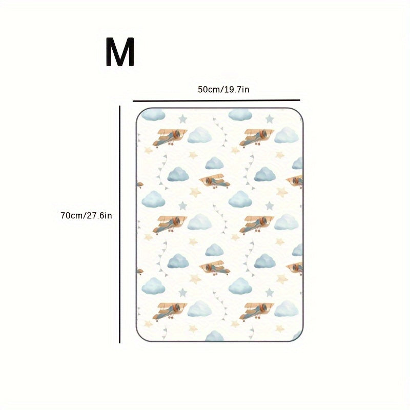 Waterproof Reusable Diaper Changing Pad with Pattern for Babies and Toddlers