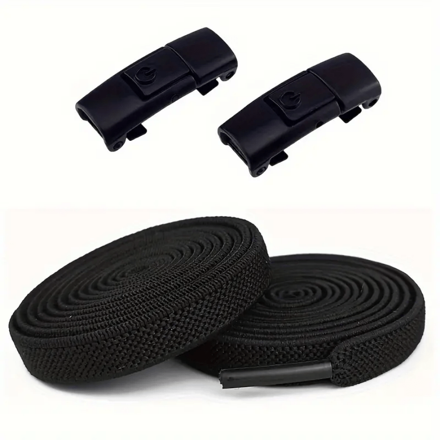 Unisex Elastic No Tie Sneaker Laces Durable Polyester Spandex 1 Pair