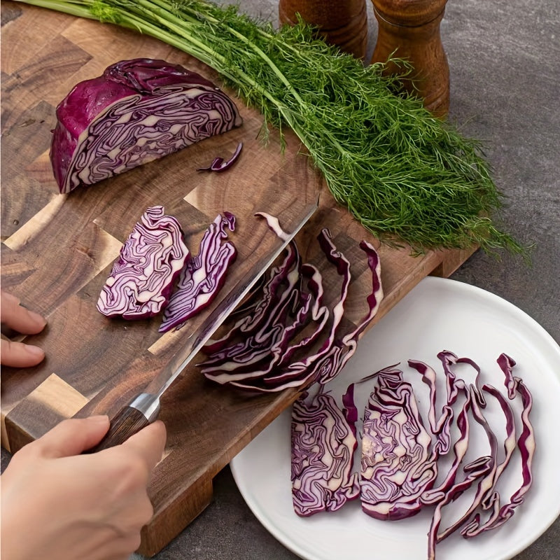 Acacia Wood Cutting Board Sturdy Anti-Skid Kitchen Chopping Block for Slicing