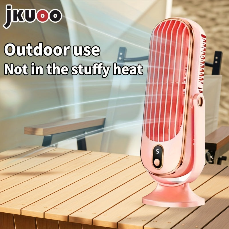 Wireless USB Rechargeable Desktop Mini Fan with 5-Speed Adjustment for Indoor and Outdoor Use