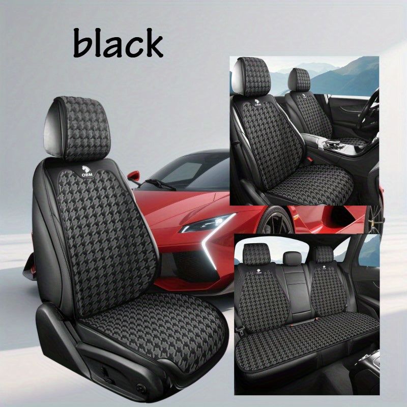 Universal Car Seat Covers All-Season Grey Diamond Non-Slip Easy Install