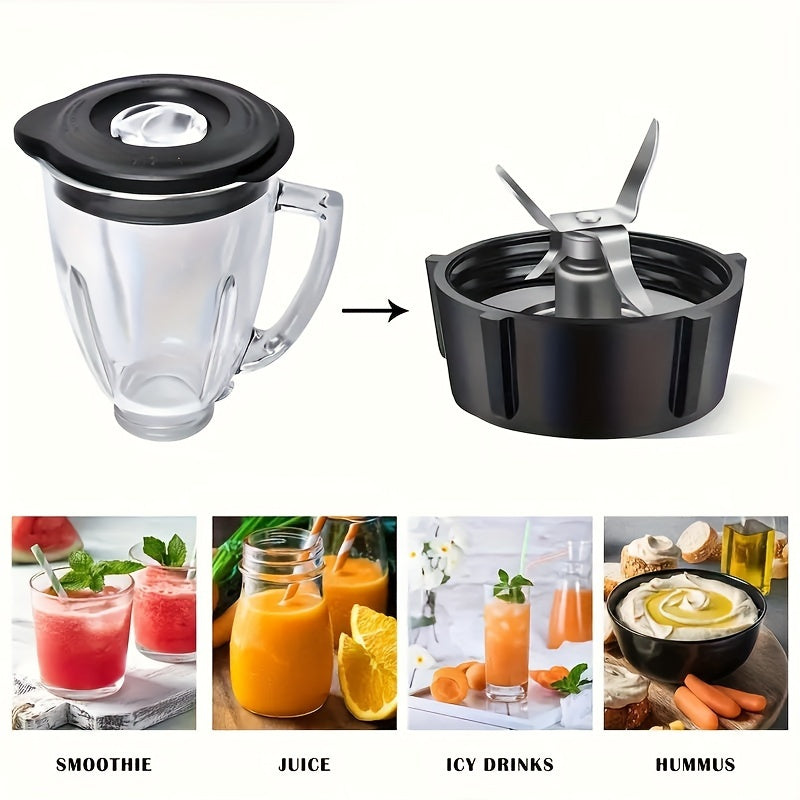 4-Piece Blender Replacement Kit with 4-Blade Knife, Juicing Base, O-Rings
