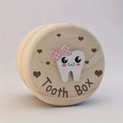 Wooden Keepsake Box for Teeth and Birth Souvenirs - Child Gift Storage Container