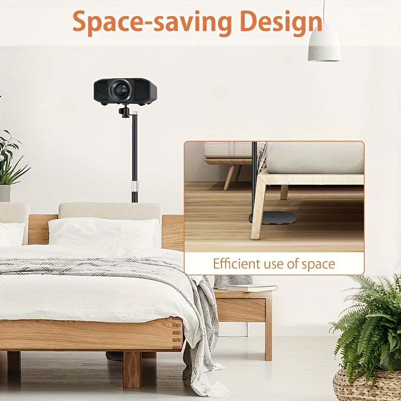 Carbon Steel Projector Stand with Adjustable Height and 360° Rotation for Home Office