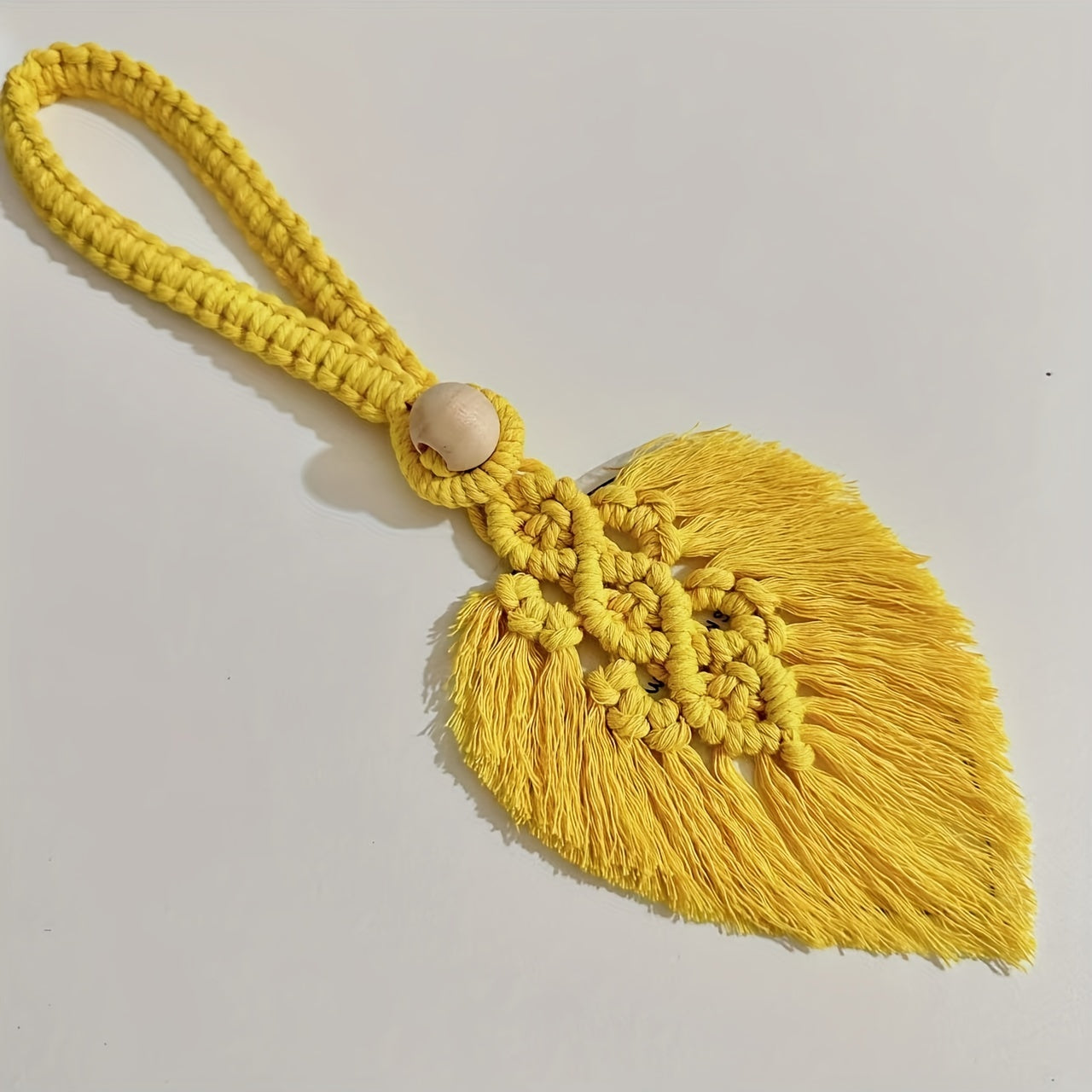 Set of 2 Bohemian Woven Curtain Ties with Leaf Macrame Design Adjustable Holdbacks for Windows Home Bedroom Office