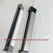 Afilador de ángulo fijo para cuchillos y tijeras Dispositivo de afilado manual Construcción metálica
