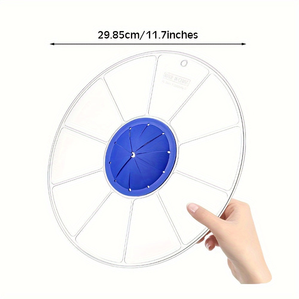 Silicone Baking Splash Guard Transparent Round Mixing Bowl Cover Blue Lid