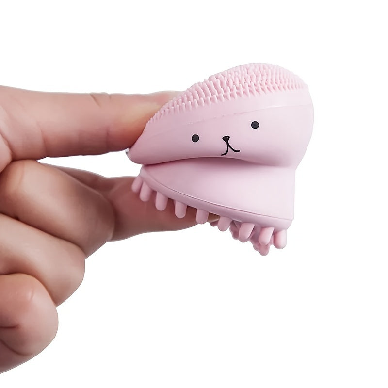 Unisex Silicone Facial Cleansing Brush Octopus Shape Deep Clean Scrubber