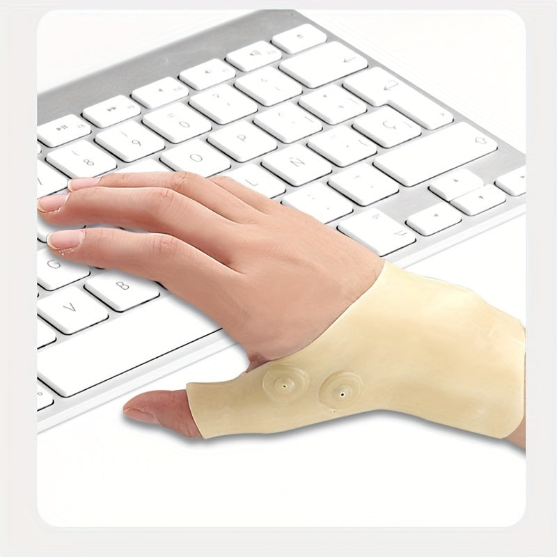 Unisex Silicone Wrist and Thumb Support Gloves Waterproof Adjustable Straps