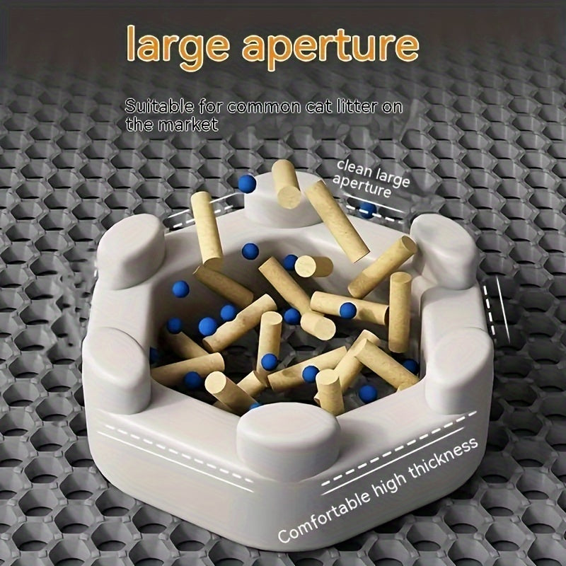 XL Double Layer Honeycomb Cat Litter Mat Non-Slip Dust Control Waste Catcher