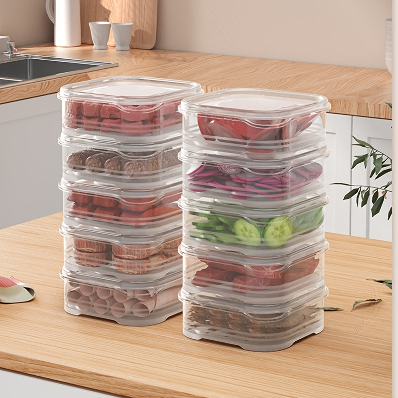 Clear Plastic Food Storage Containers with Lids Set of 4 8 or 10 for Fridge