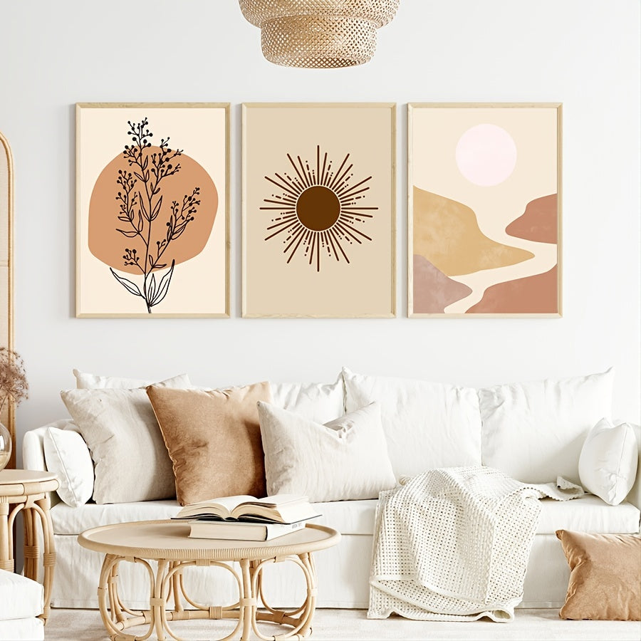 Set of 6 Boho Landscape Canvas Wall Art Prints 11.8x15.7 Inches for Living Room