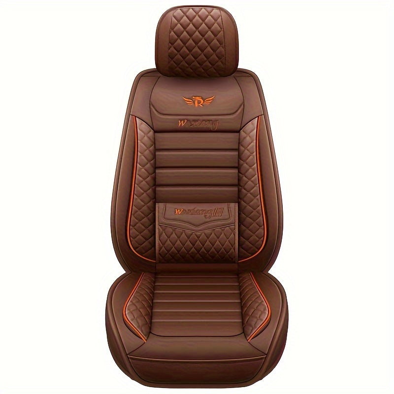 PU Leather Car Seat Cover with Sponge Filling Hand Washable Fits Major Models