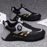 Men's Lightweight Casual Sneakers with Anti-Slip Sole and Buckle Closure