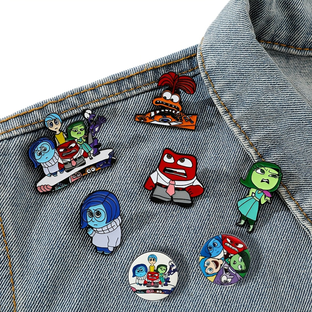 7 ta Disney Anime emal pinlar to'plami, multfilm hayvonlar bilan alyuminiy belgilari, sumkalar va kiyimlar uchun