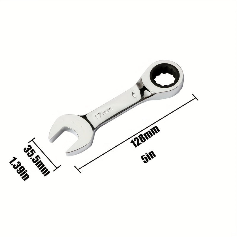 Reversible Combination Wrench 6mm-19mm Ratchet Socket Spanner Tool