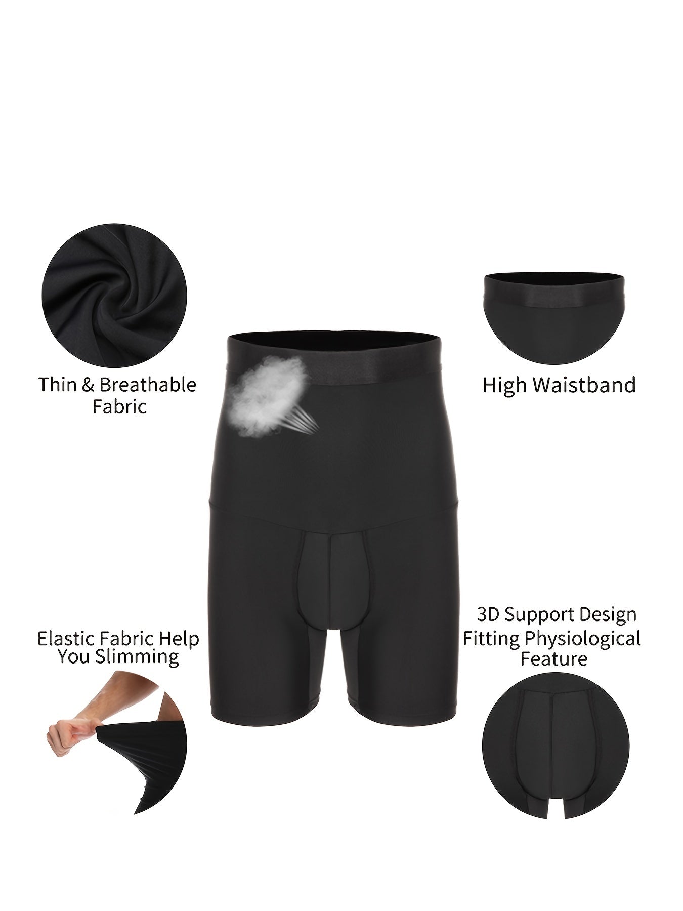 Erkaklar uchun ikki qatlamli tana shakllantiruvchi ichki shimlar