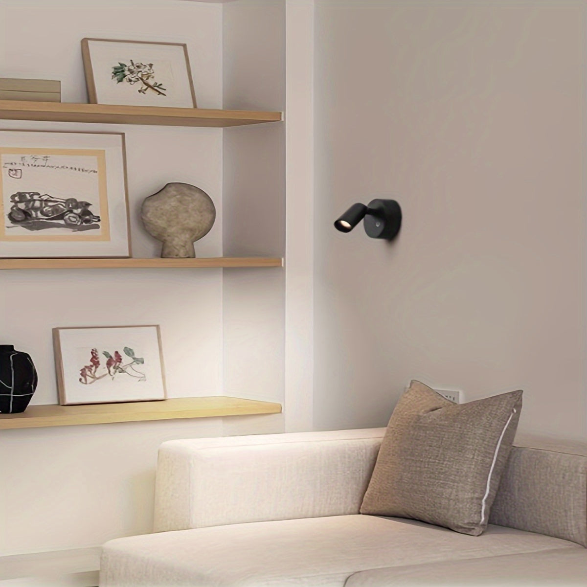 Rechargeable LED Night Light with Magnetic COB Downlight USB Charging 2000mAh Battery Adjustable 180° Wireless Wall Mount