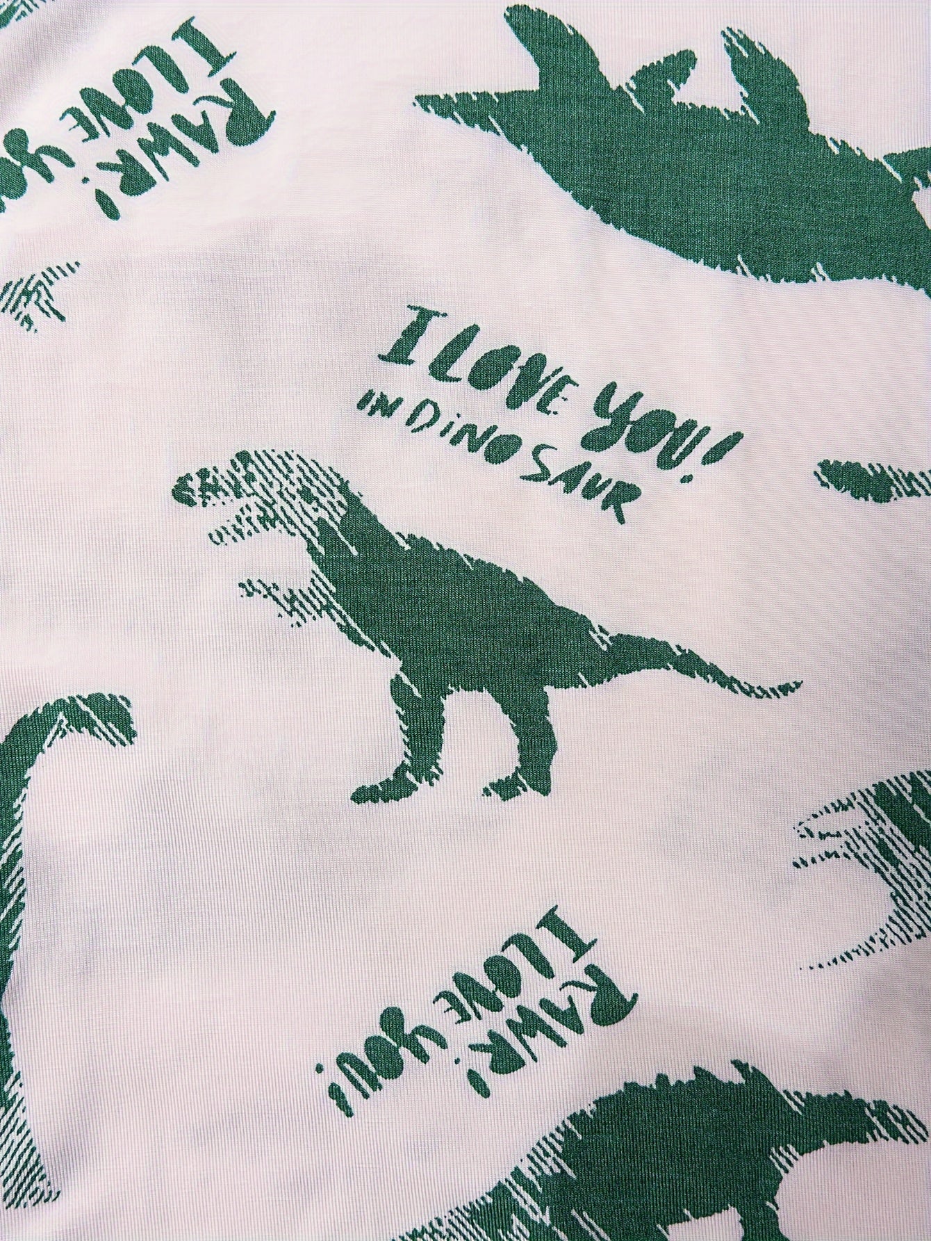 Children's Green Dinosaur Print Vest for Boys Breathable Cotton Skin-Friendly Resistant to Pilling Fading