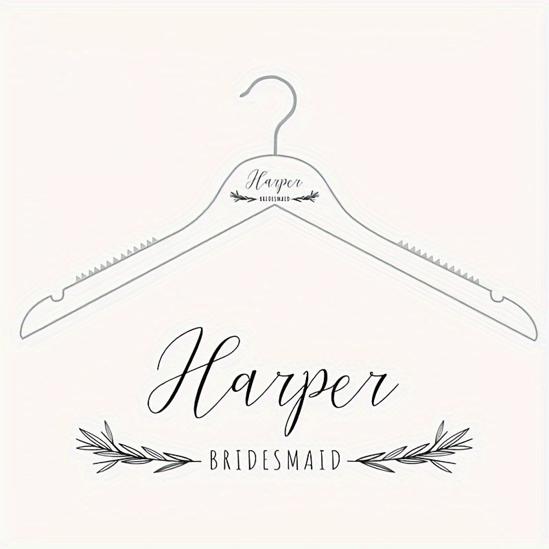 Customized Bridesmaid Dress Hanger Acrylic Stainless Steel Resin Coating Wedding Gift