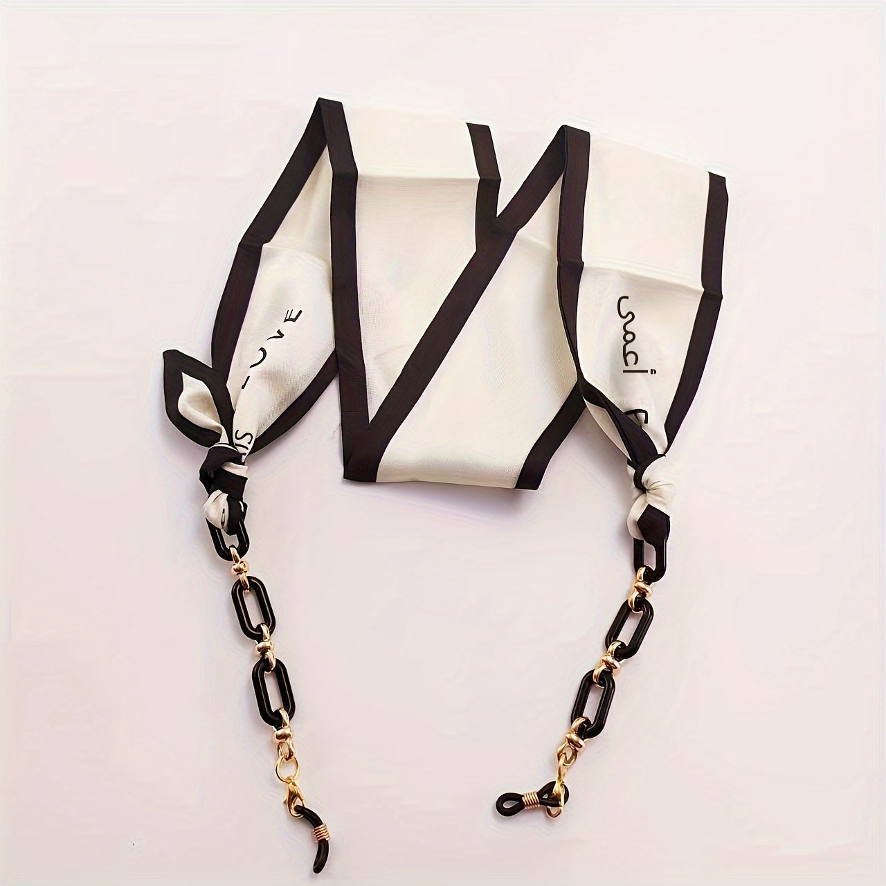 Moda ko'zoynak aksessuarlari to'plami, olma/gul naqshli sharf ko'zoynak zanjiri, quyosh ko'zoynaklari lanyardi va sirpanmas yuz qopqog'i strap ushlagichi.