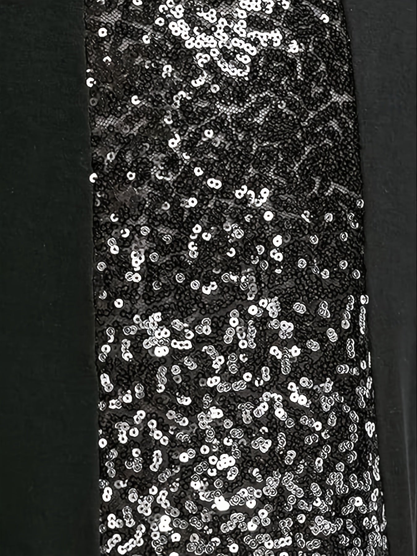 Women Loose Sequin Splicing Casual Wide-Leg Trousers Large Size