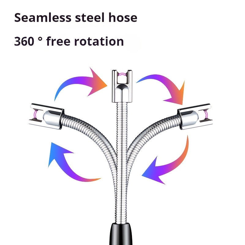 Rechargeable Electric Lighter Windproof Flameless Candle Barbecue Camping