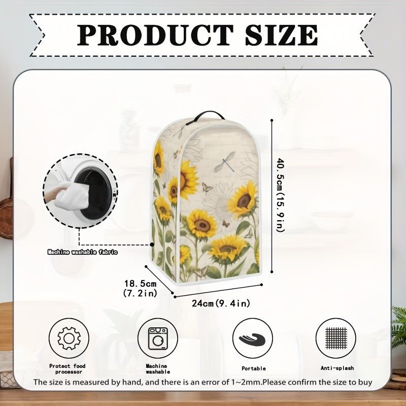 Washable Sunflower Kitchen Appliance Cover for Food Processor and Coffee Maker