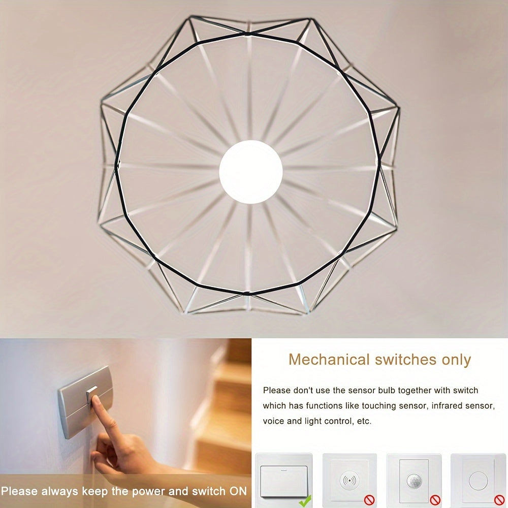 Set of 5 LED Motion Sensor Bulbs 9W/12W 3000K/6000K 1200LM Indoor