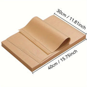 50 Sheets Pre-Cut Non-Stick Unbleached Parchment Paper for Baking Cooking Grilling