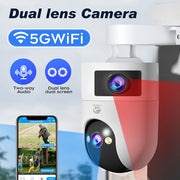 FHD Dual Lens Wireless Security Camera with Auto-Tracking Motion Alerts Indoor